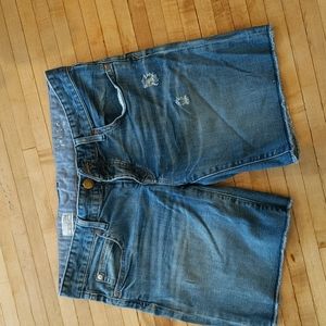 Cutoff jean shorts